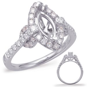 White Gold Halo Engagement Ring White Gold Halo Engagement Ring