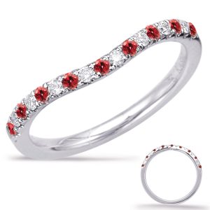 White Gold Ruby & Diamond Band White Gold Ruby & Diamond Band