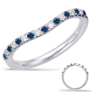 White Gold Sapphire & Diamond Band White Gold Sapphire & Diamond Band