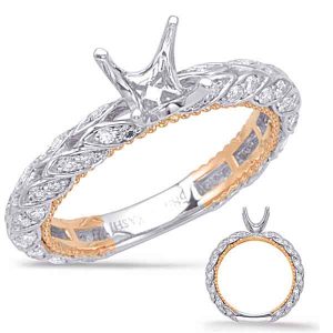 Rose & White Gold Engagement Ring Rose & White Gold Engagement Ring