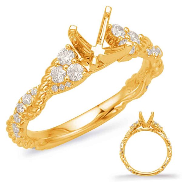 14KY Braided Engagement Ring
