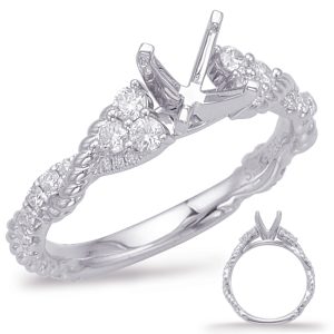 14KW Braided Engagement Ring