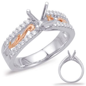 Rose & White Gold Engagement Ring Rose & White Gold Engagement Ring