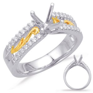 Yellow & White Gold Engagement Ring Yellow & White Gold Engagement Ring