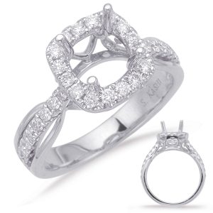 White Gold Halo Engagement Ring White Gold Halo Engagement Ring