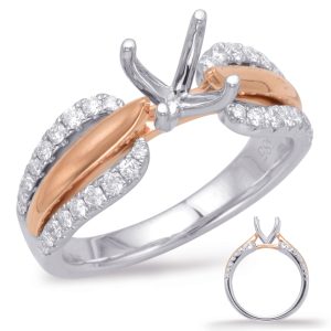 Rose & White Gold Engagement Ring Rose & White Gold Engagement Ring