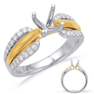 Yellow & White Gold Engagement Ring Yellow & White Gold Engagement Ring