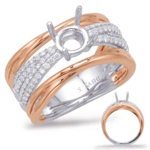 Rose & White Gold Engagement Ring Rose & White Gold Engagement Ring