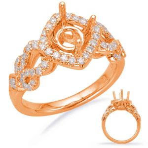 Rose Gold Halo Engagement Ring Rose Gold Halo Engagement Ring