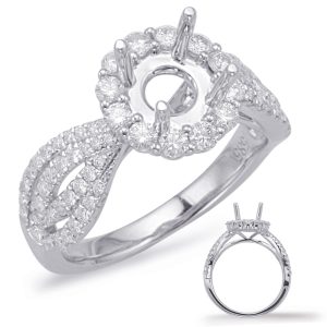 White Gold Halo Engagement Ring White Gold Halo Engagement Ring