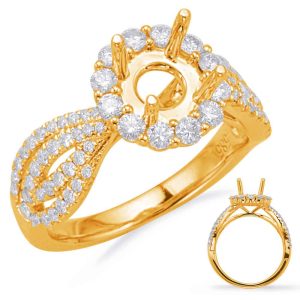 Yellow Gold Halo Engagement Ring Yellow Gold Halo Engagement Ring