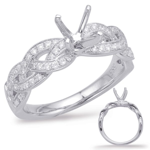14KW Braided Engagement Ring