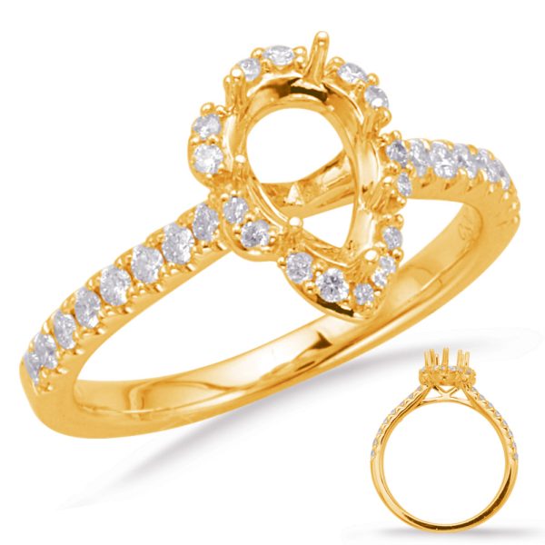 Yellow Gold Halo Engagement Ring