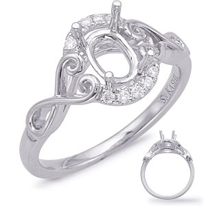 White Gold Halo Engagement Ring White Gold Halo Engagement Ring