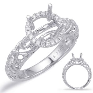 White Gold Halo Engagement Ring White Gold Halo Engagement Ring