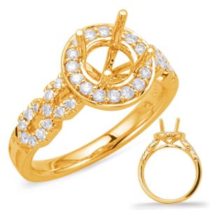 Yellow Gold Halo Engagement Ring Yellow Gold Halo Engagement Ring
