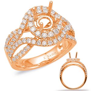 Rose Gold Halo Engagement Ring Rose Gold Halo Engagement Ring