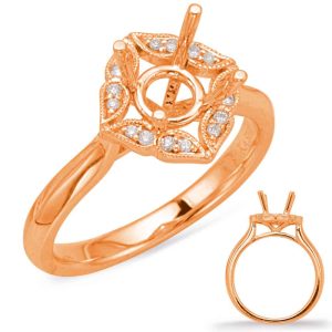 Rose Gold Halo Engagement Ring Rose Gold Halo Engagement Ring
