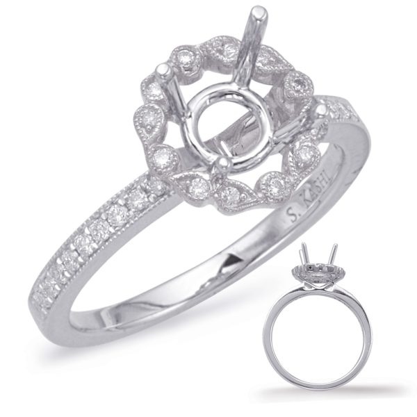 Platinum  Halo Engagement Ring