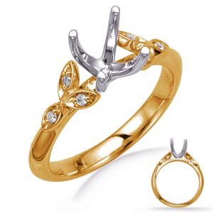 Yellow and Whte Gold Engagement Ring