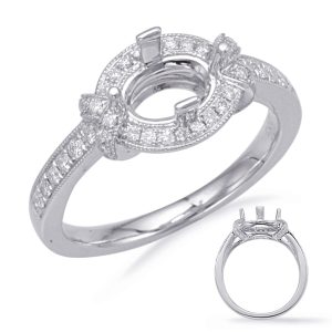 White Gold Halo Engagement Ring