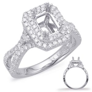 White Gold Halo Engagement Ring White Gold Halo Engagement Ring