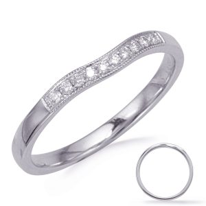 White Gold Diamond Wedding Band White Gold Diamond Wedding Band