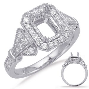White Gold Halo Engagement Ring White Gold Halo Engagement Ring