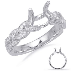 PLAT Braided Engagement Ring