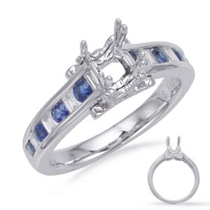 White Gold Sapphire & Diamond Ring White Gold Sapphire & Diamond Ring