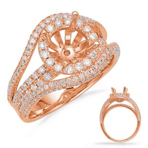 Rose Gold Halo Engagement Ring Rose Gold Halo Engagement Ring