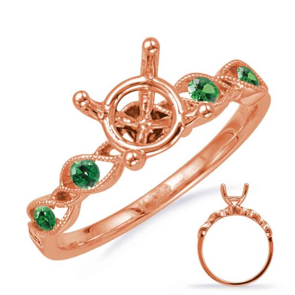 Emerald Diamond Engagement Ring