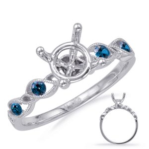 White Gold Engagement Ring With Sapp White Gold Engagement Ring With Sapp