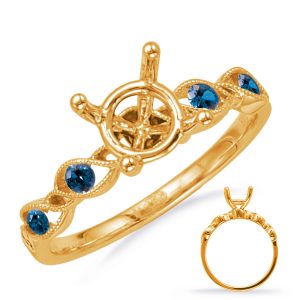 Yellow Gold Engagement Ring With Sapp Yellow Gold Engagement Ring With Sapp