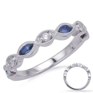 White Gold Sapp & Dia RIng White Gold Sapp & Dia RIng