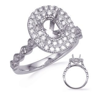 White Gold Halo Engagement Ring White Gold Halo Engagement Ring