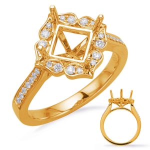 Yellow Gold Halo Engagement Ring 5mm Yellow Gold Halo Engagement Ring 5mm