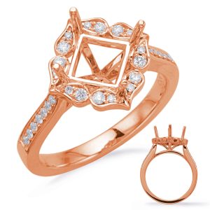 Rose Gold Halo Engagement Ring Rose Gold Halo Engagement Ring