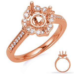 Rose Gold Halo Engagement Ring Rose Gold Halo Engagement Ring