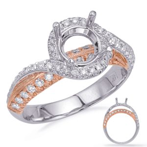 Rose & White Gold Engagement Ring Rose & White Gold Engagement Ring