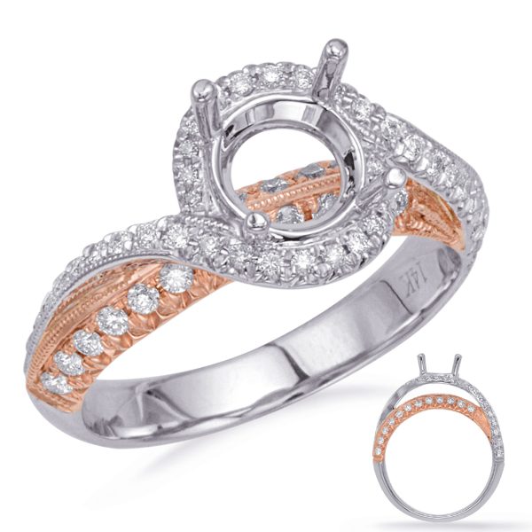Rose & White Gold Engagement Ring