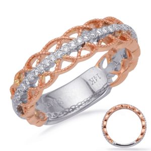 14KRW Round Wedding Band