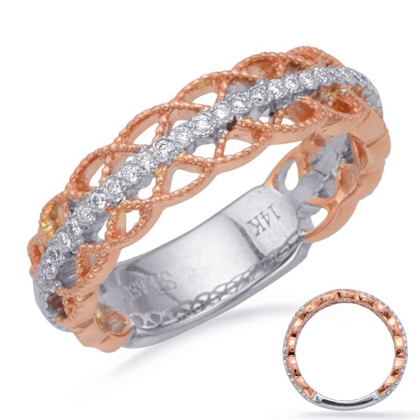 14KRW Round Wedding Band
