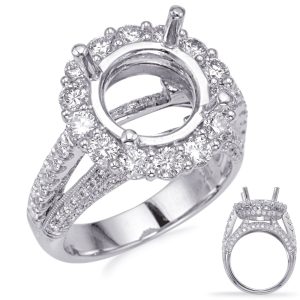 White Gold Halo Engagement Ring White Gold Halo Engagement Ring