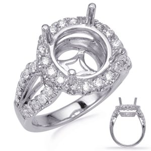 White Gold Halo Engagement Ring White Gold Halo Engagement Ring