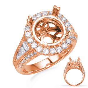 Rose Gold Halo Engagement Ring Rose Gold Halo Engagement Ring