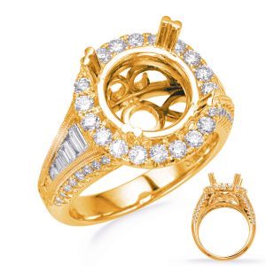 Yellow Gold Halo Engagement Ring Yellow Gold Halo Engagement Ring