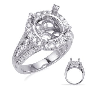 White Gold Halo Engagement Ring White Gold Halo Engagement Ring