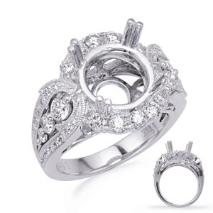 White Gold Halo Engagement Ring White Gold Halo Engagement Ring