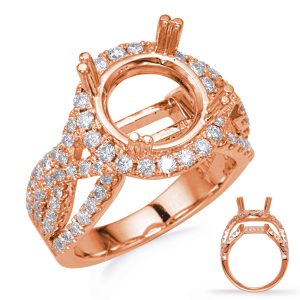 Rose Gold Halo Engagement Ring Rose Gold Halo Engagement Ring
